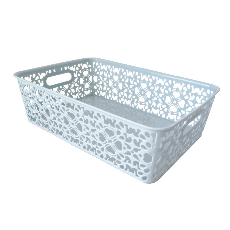 Large Blue Plastic Hollow Storage Basket
