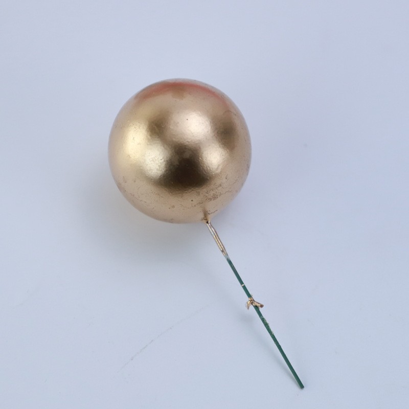Golden Ball - 20 Cm - 10 Pieces Cake Topper Decoration
