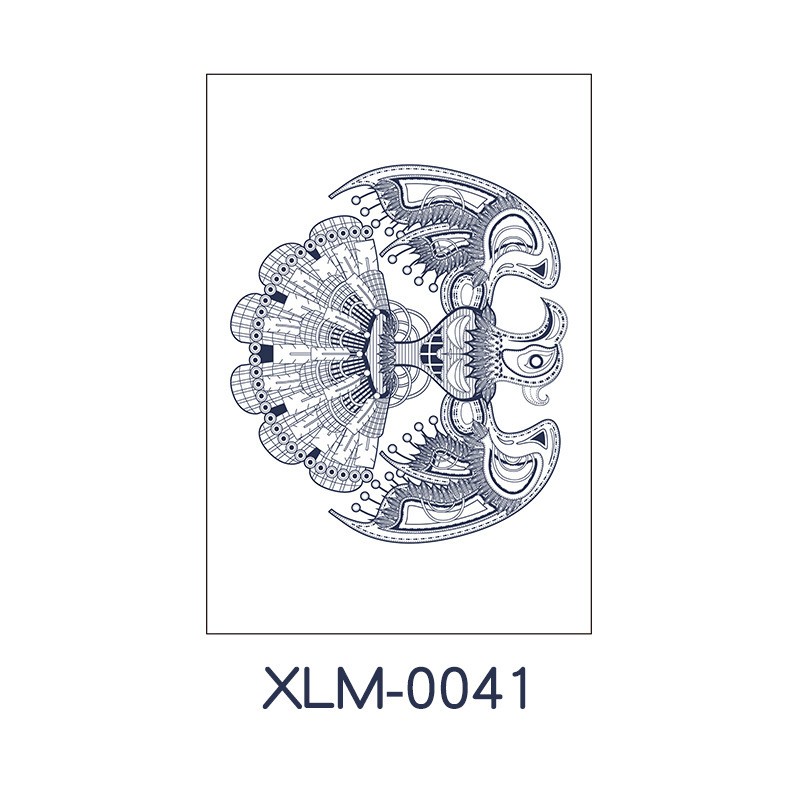 Pattern Xlm - 0041 110X160 Temporary Tattoo Sheet Clearance