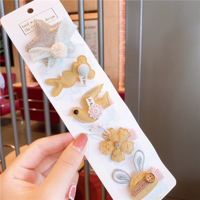 08# Star Yellow Rabbit Suit Hair Accessories Kids Set Clearance