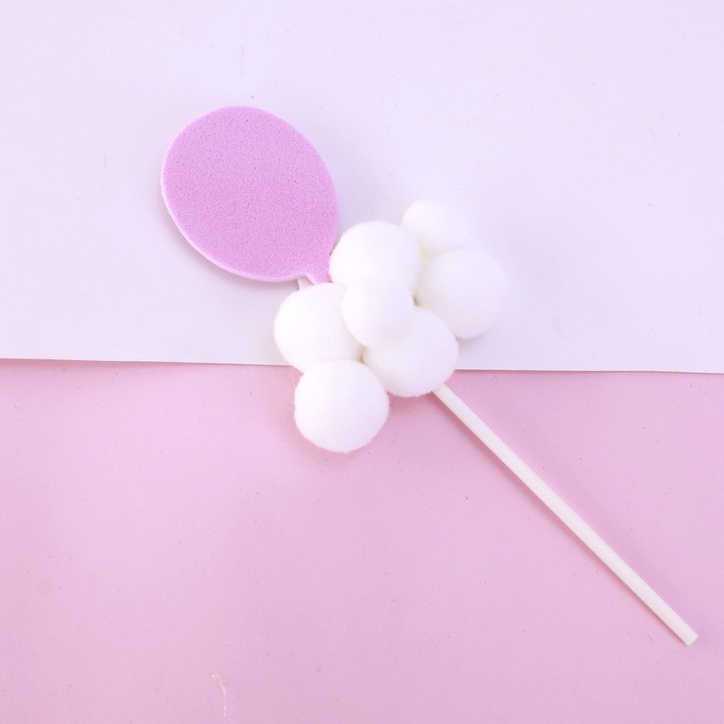 Small Hair Ball Pink Balloon - 1 Pack Cake Topper