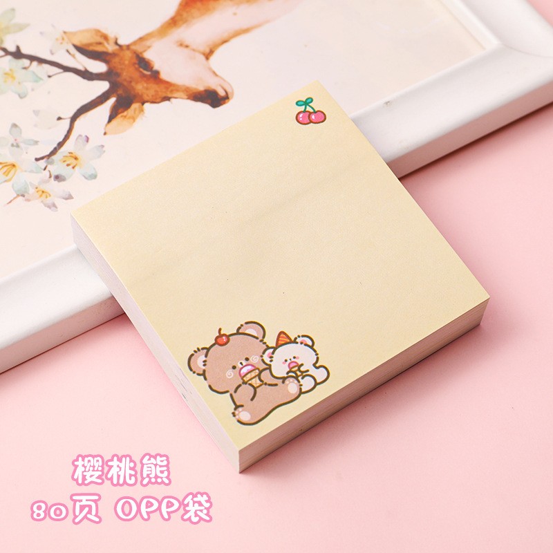 Cover 4# Cherry Bear Cute Post It Notes