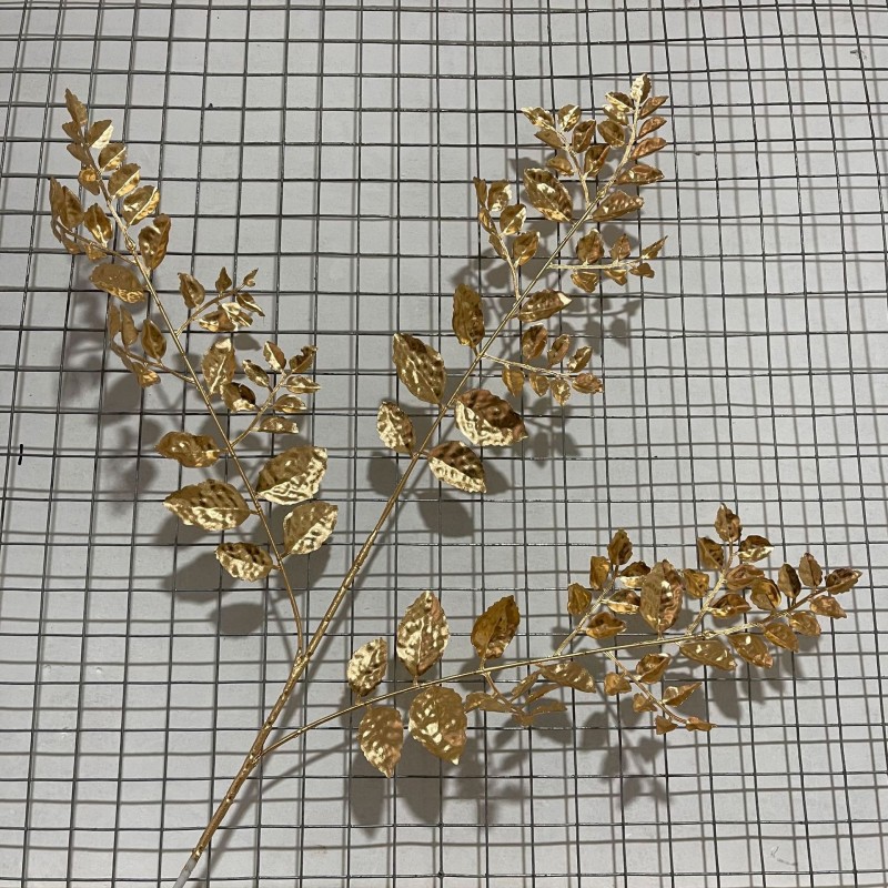 Trident Elm Leaf Golden Artificial Plant