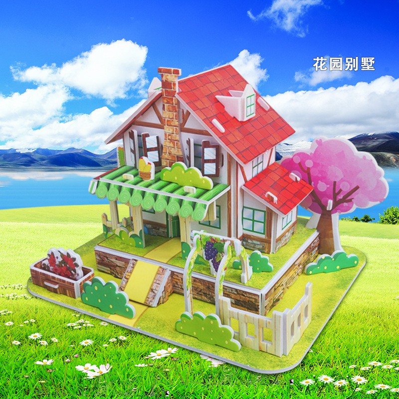 Garden Villa 3D Cardboard Puzzle