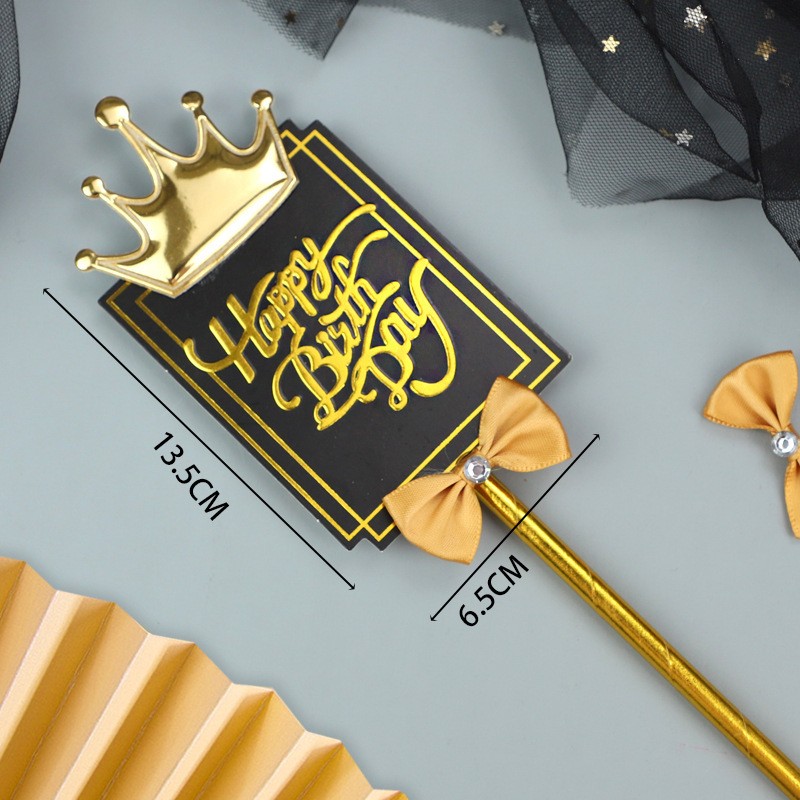 Black - Hp Rectangle - 1 Piece Cake Topper Clearance