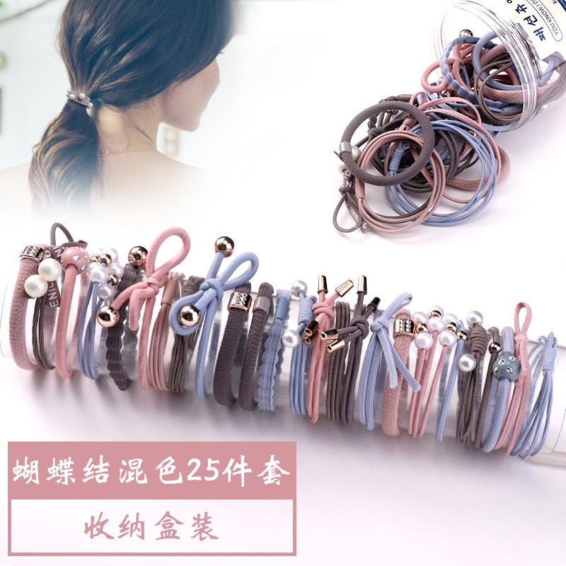 22# Bowknot Mixed 25-Piece Set Hair Bands Clearance