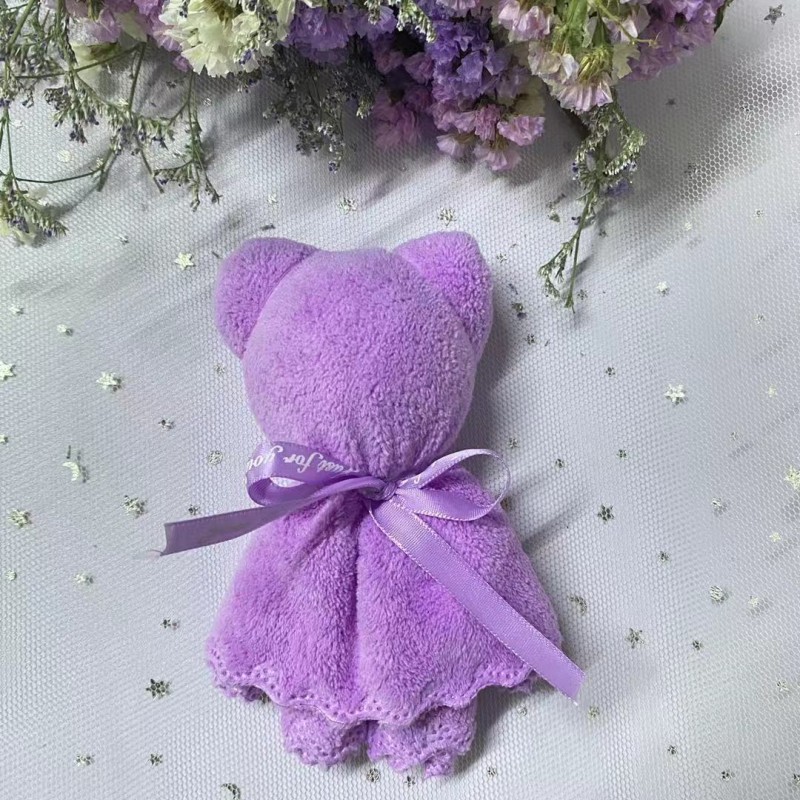 Purple Finished Bear Towel Gift