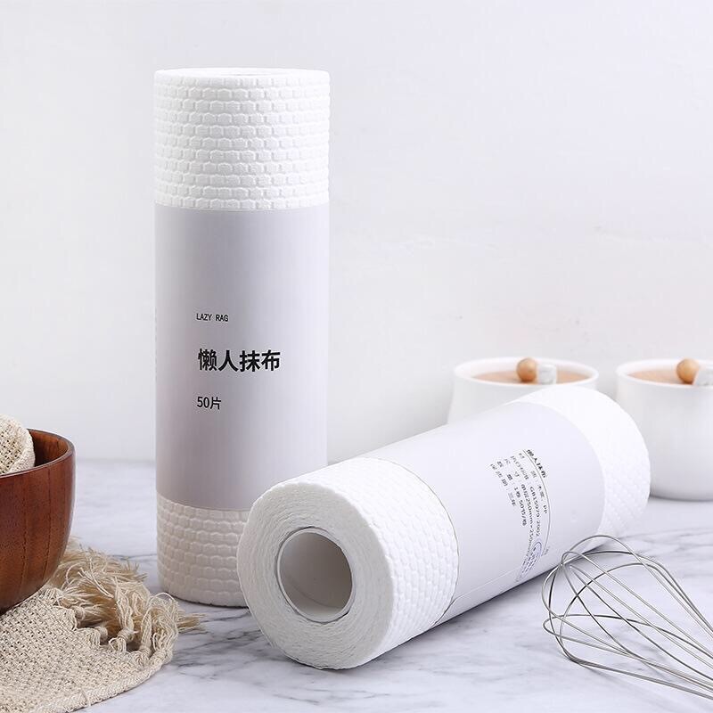 White Embossed Disposable Cleaning Rag
