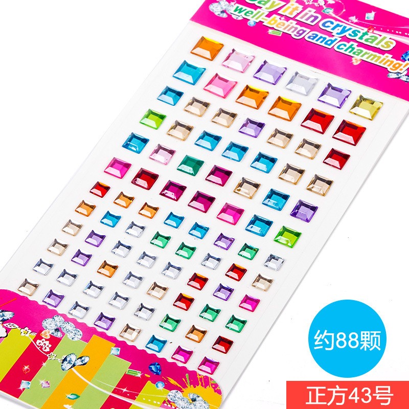 Bright Diamond No. 43 Acrylic Crystal Gem Stickers