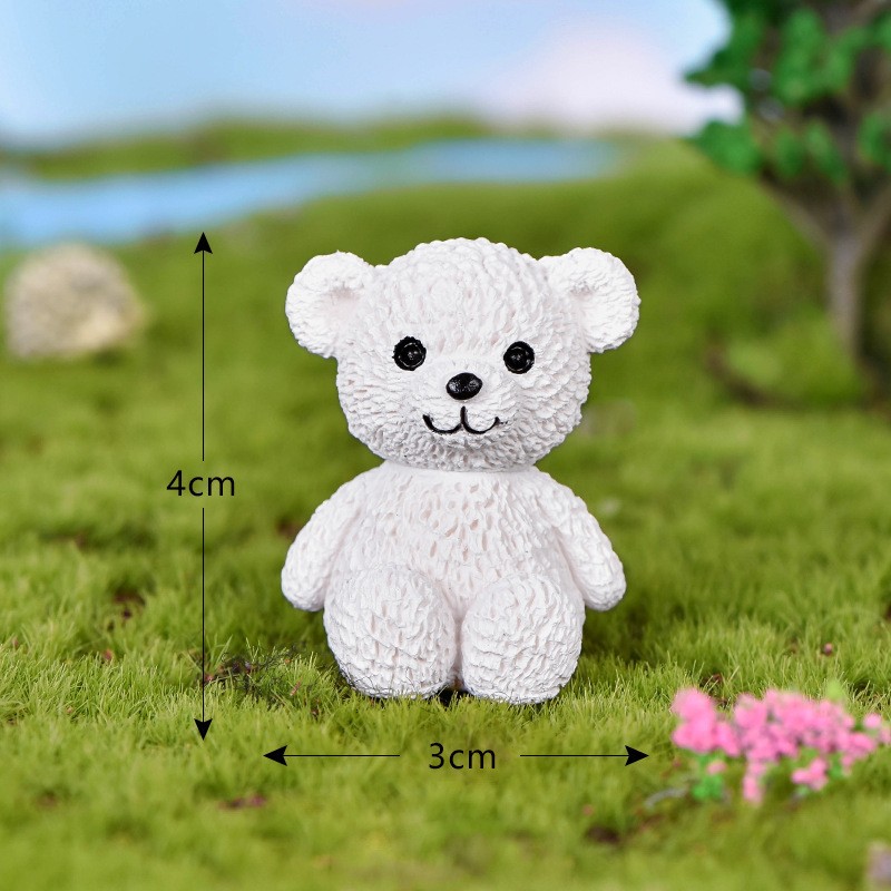 Large White Bearteddy Bear Collection Craft Miniatures