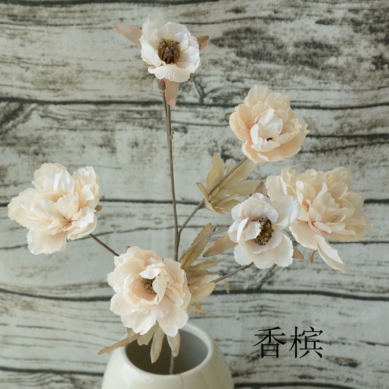 6 Small Peonies Artificial Flower Stem Clearance
