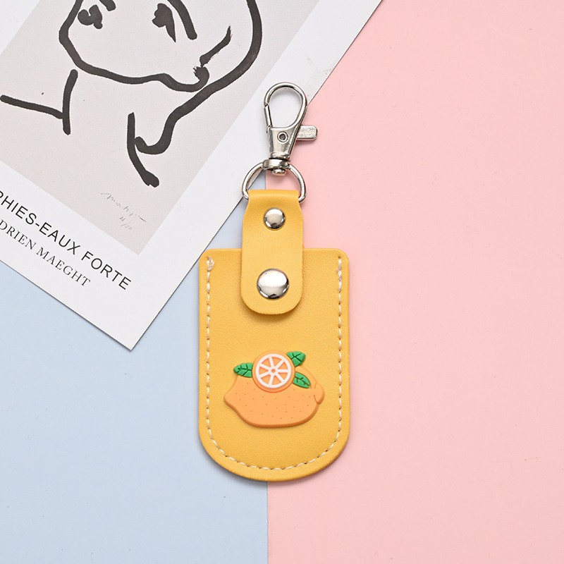 Soft Rubber - Lemon Access Card Sleeve Keyring Clearance
