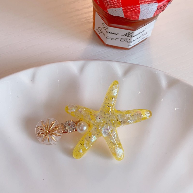 10# Yellow Starfish Hairpin Hair Accessories Clearance