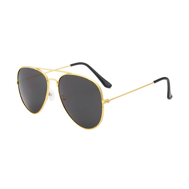 Lens Gold Frame Gray Film Sunglasses