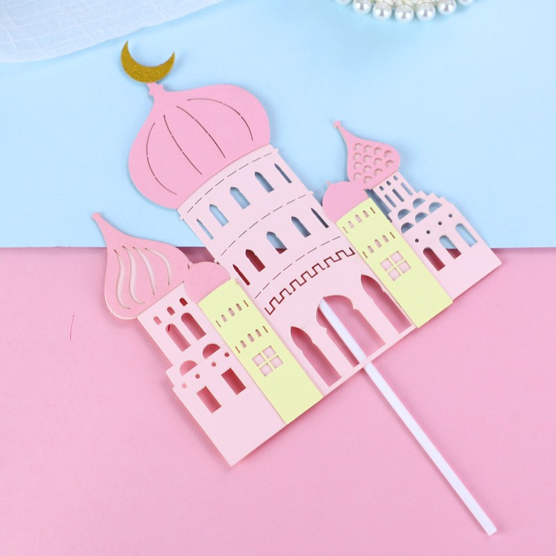 Pink Castle - 1 Pack Cake Topper Decoration