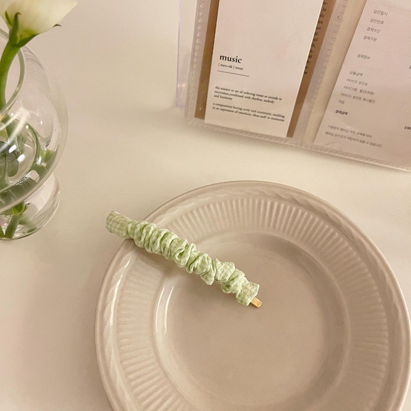 Green Folded Word Clip Retro Korean Headband Clearance