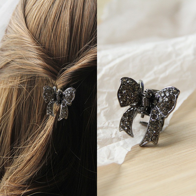 Zj-110-Gun Black Ribbon Catching Clip Kstyle Hair Clip Clearance