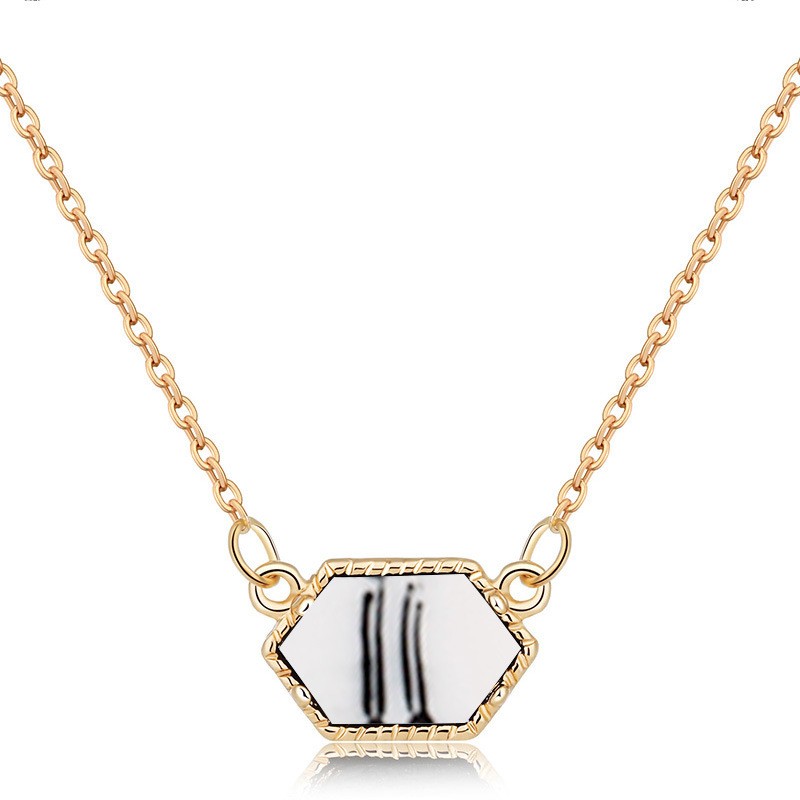 Nz347-Gold and White Turquoise Necklace Pendant Clearance