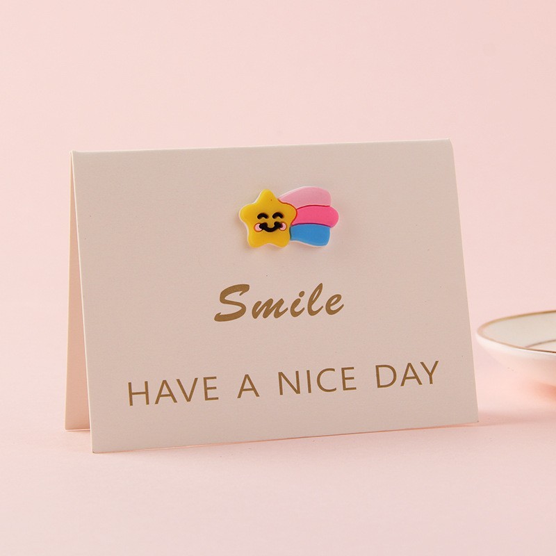 Smile Rainbow Heart Icon Single Card Greeting Card