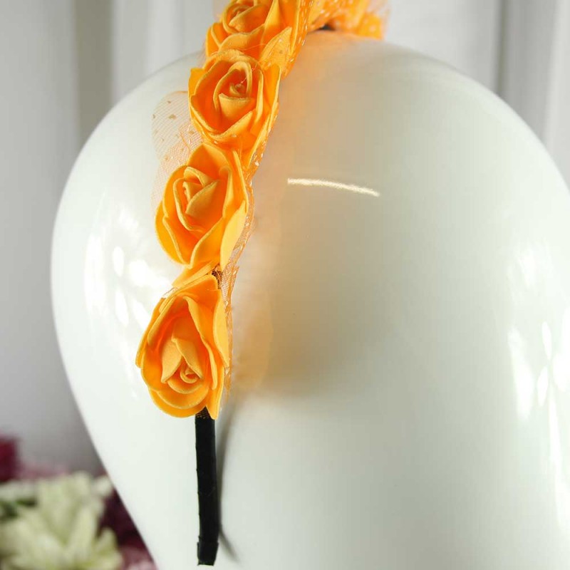 Orange Rose Headband