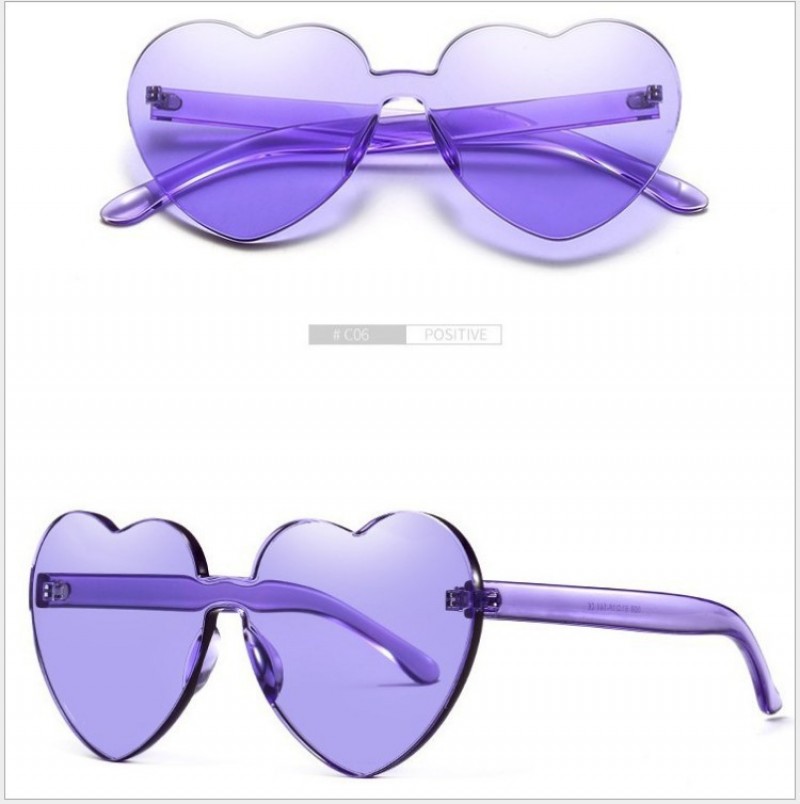 Lens Purpleframe Transparent Sunglasses