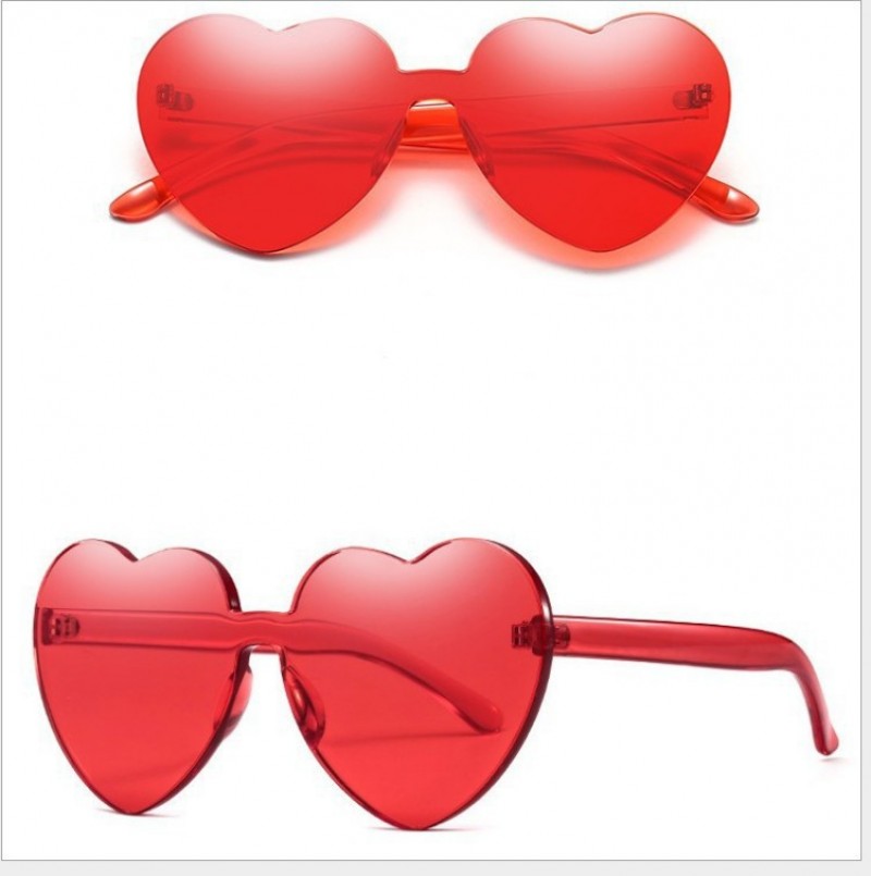 Lens Redframe Transparent Sunglasses