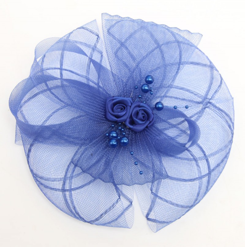 Royal Blue Hairpin Fascinator