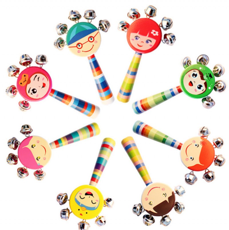 Smiley Cartoon Rattle Early Learning Childrens Toy
