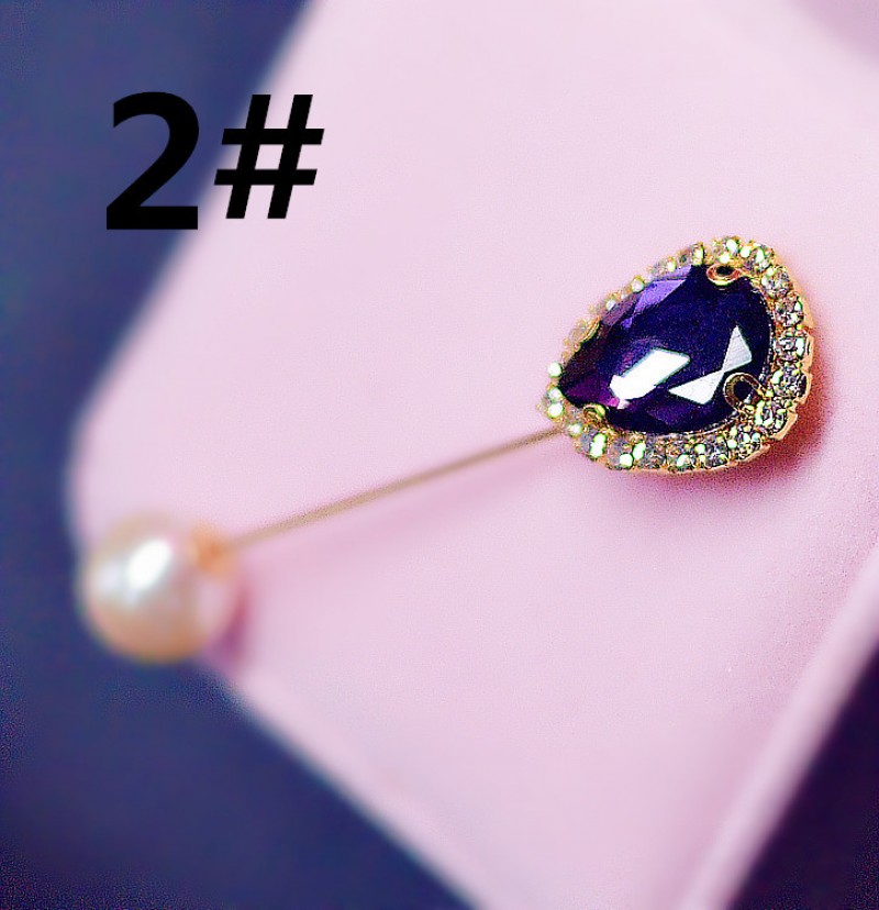 purple Elizabeth Vintage Scarf Pin 