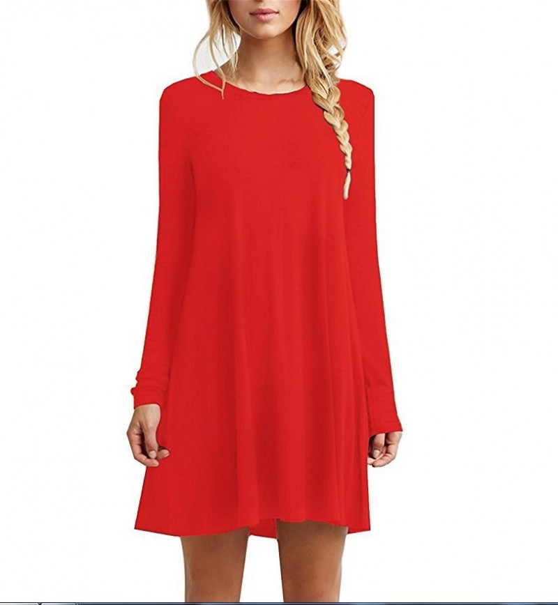 Red Tunic Top Dress Medium