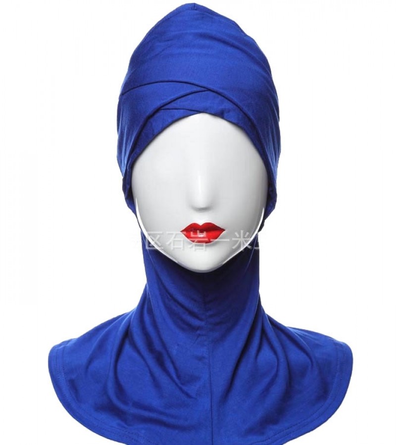 blue Modal Large Cross Scarf Underscarf 