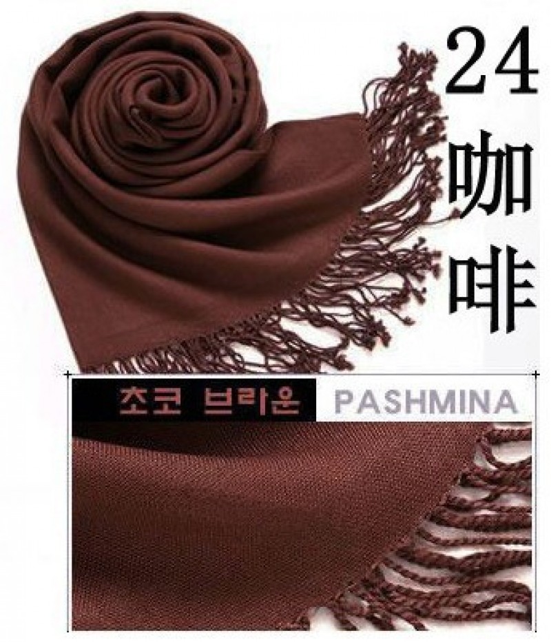  coffee Cashmere 180x70cm Pashmina Hijab
