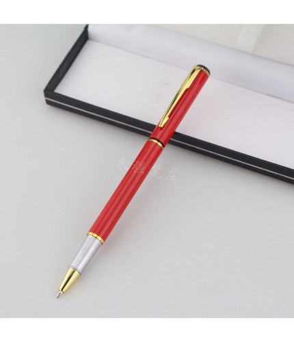 0.5mm Gold Clip Red Ball Pen