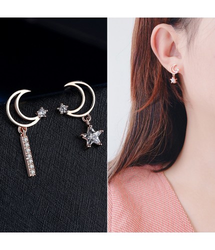 Wh168 Silver Needle Korean Style Earrings