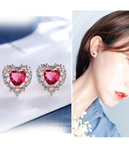 Wh154 Silver Needle Korean Style Earrings