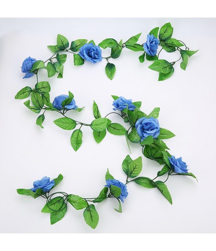 Dark Blue 28 Groupsleaves Artificial Flowers