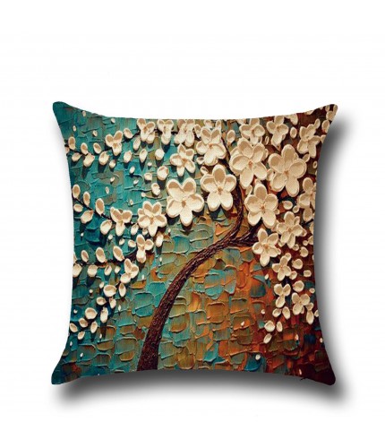 No.04 45*45cm Oil Painting Pillow Cushion Cover