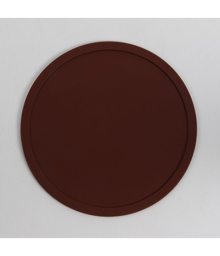 Brown Shape Round Silicone Round Coaster