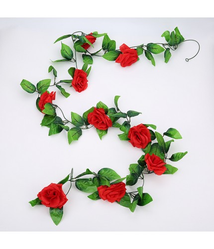 Red 28 Groupsleaves Artificial Flowers