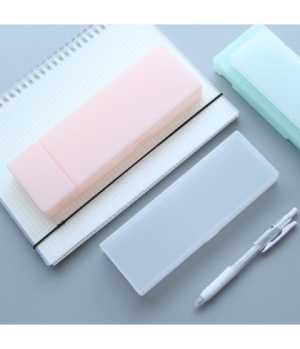 Medium Pink Transparent Pencil Case