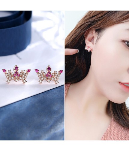 Wh147 Silver Needle Korean Style Earrings