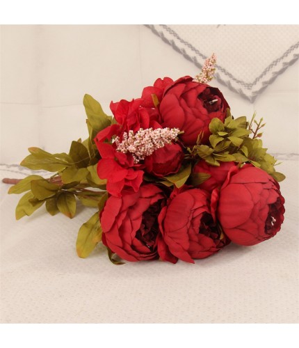 Autumn Dark Red Artificial Flower