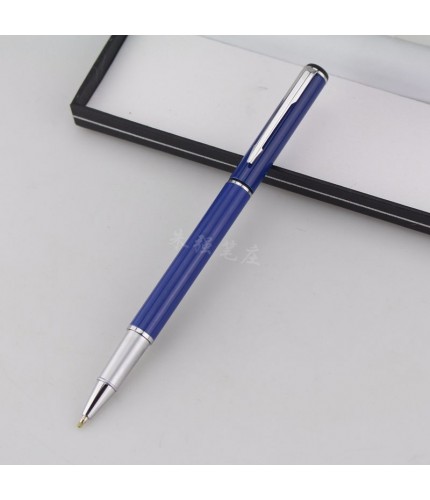 0.5mm Silver Clip Blue Ball Pen