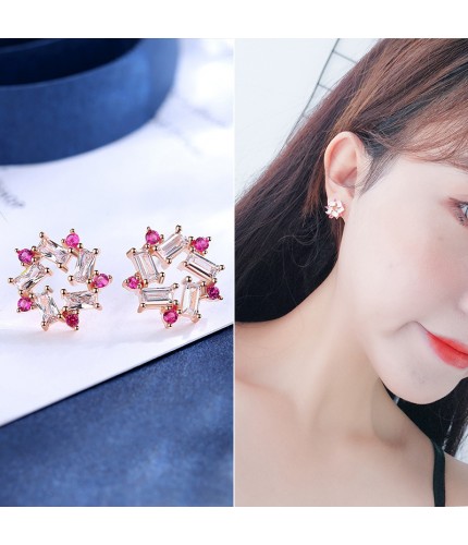 Wh150 Silver Needle Korean Style Earrings