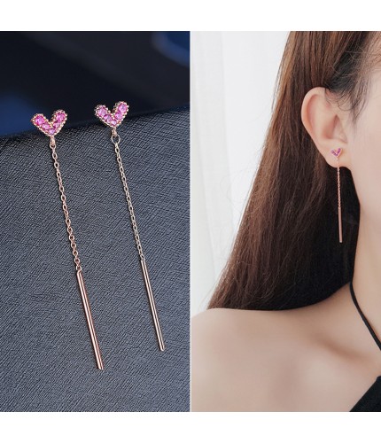 Wh026 Silver Needle Korean Style Earrings