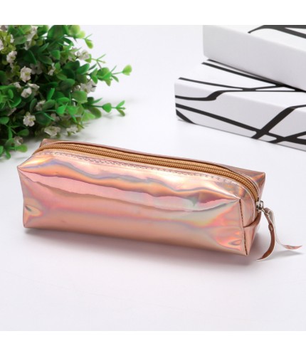 Colourful Rose Gold Cylinder Pencil Case
