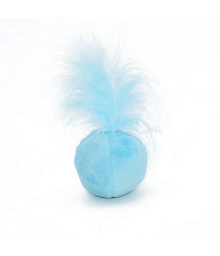 Blue 5cm In Diameter Cat Feather Ball Toy