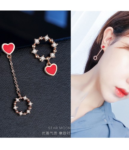 Wh075 Silver Needle Korean Style Earrings