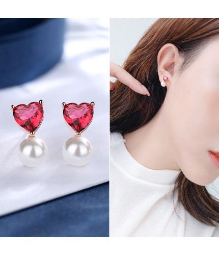 Wh041 Silver Needle Korean Style Earrings