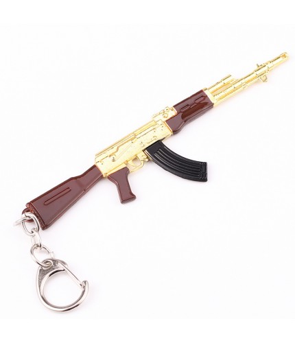 Gold Ak Weapon Keychain